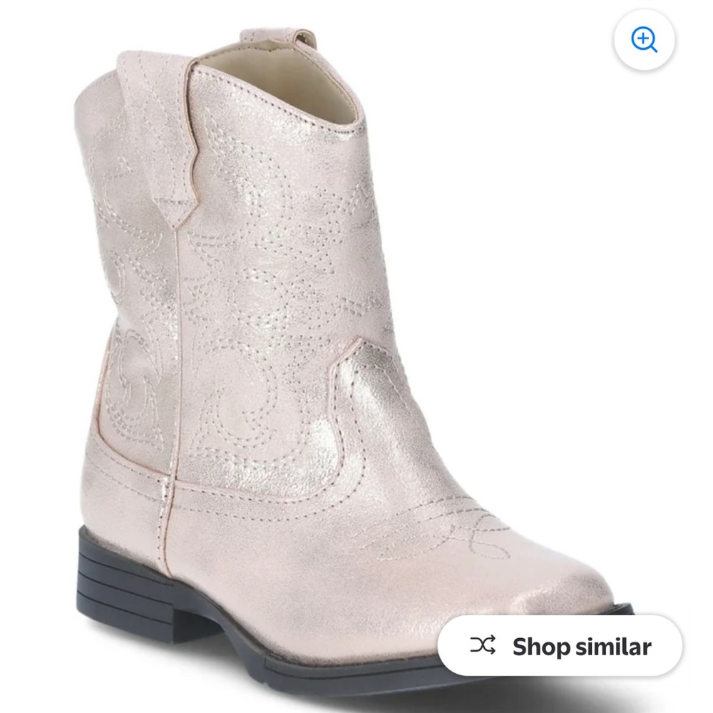 Metallic gold/pink Western Boots